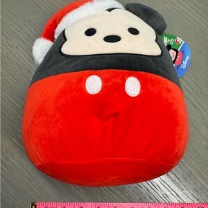 Squishmallows Disney Mickey Mouse Santa Christmas Plush